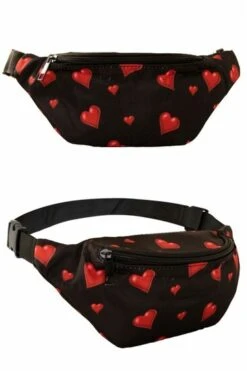 Heuptasje Hartjes Zwart