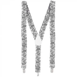 Boland Bretels Zilveren Pailletten