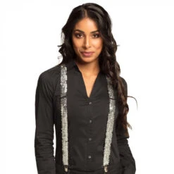 Boland Bretels Zilveren Pailletten -Party Supplies Verkoop 1980727281