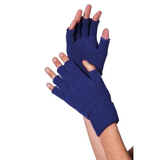 Vingerloze Handschoenen Blauw 1 Vingerloze Handschoenen Blauw