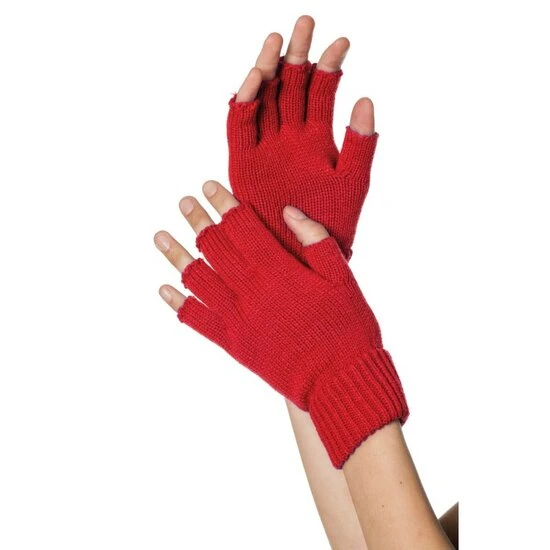 Vingerloze Handschoenen Rood 1 Vingerloze Handschoenen Rood