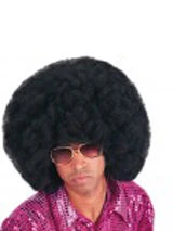 Afro Pruik Zwart XL