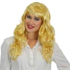 Pruik Patricia Golvend Lang Blond