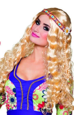 Boland Dames Pruik Hippie Met Haarband