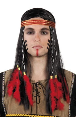 Boland Indianenpruik Man Met Haarband