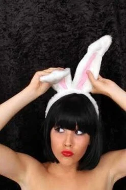 Hoofddiadeem Konijnenoren Wit Roze