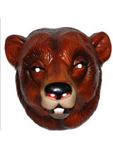 Masker Bruine Beer Volwassen Plastic