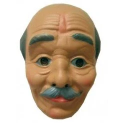 Opa / Abraham Plastic Masker Kaal Met Snor