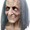 Ghoulish Masker Oude Heks Hagatha Met Grijs Haar