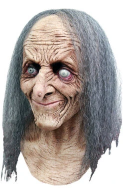 Ghoulish Masker Oude Heks Hagatha Met Grijs Haar
