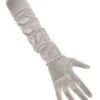 Lange Handschoenen Zilver Satijn