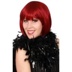 Boa Zwart Met Zilver Lurex 75 Gram 180 Cm