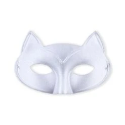 Kattenmasker Wit Eenvoudig