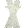 Gala Handschoenen Wit Satijn Plooitjes