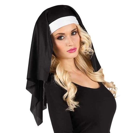 Boland Nonnenkapje Zwart Met Wit 4 Boland Nonnenkapje Zwart Met Wit - Afbeelding 4