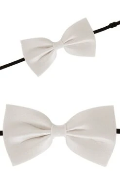 Vlinderstrikje Stof Effen Wit Verstelbaar