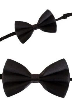 Vlinderstrikje Satijn Zwart