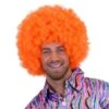 Afro Pruik Oranje