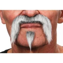 Snor Harley Met Sikje Grijs, Zelfklevend