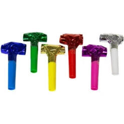 Folat Roltongen Gekleurd Metallic 6 Stuks