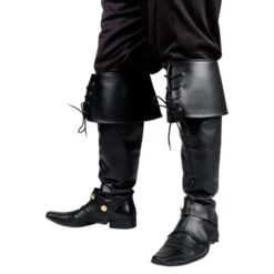 Boland Beenkappen Zwart Met Veters 2 Stuks